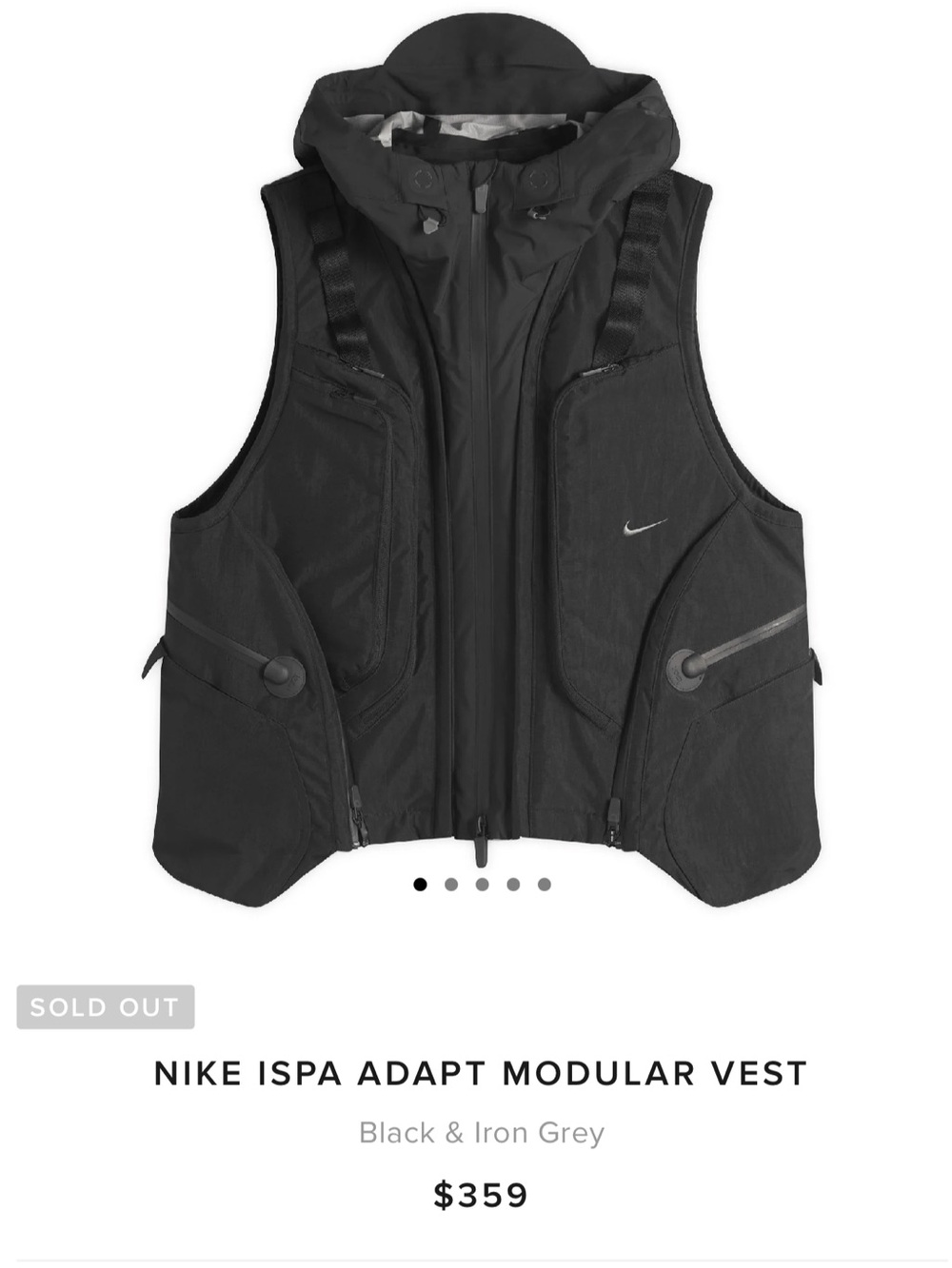 Nike Ispa Adapt Mod Vest Black